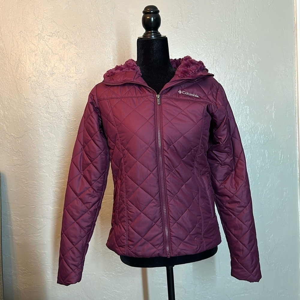 Columbia Copper Crest Jacket Women Size XS Marionberry Red Color zip up jacket